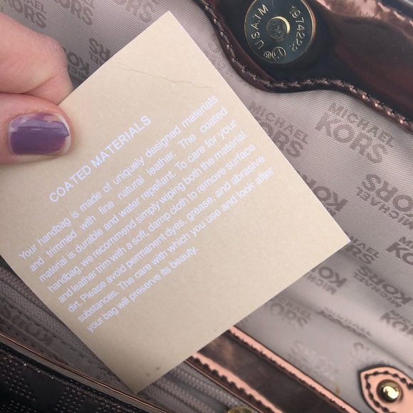 Michael Kors Bronze Shoulder Handbag - Picture 6 of 8